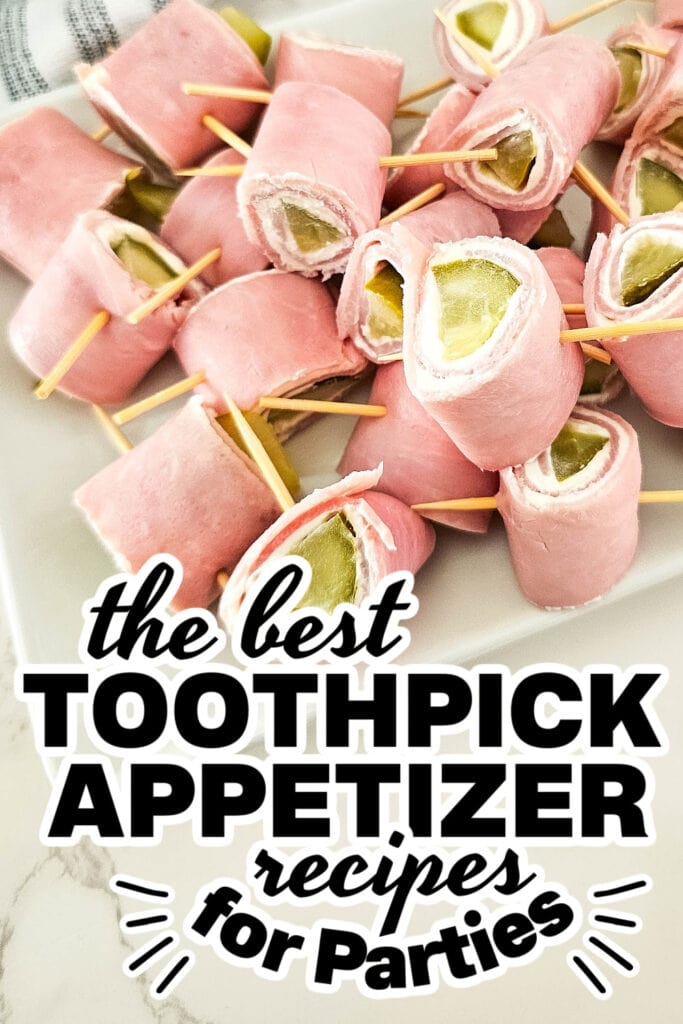toothpick appetizers - Pickle Ham Rolls