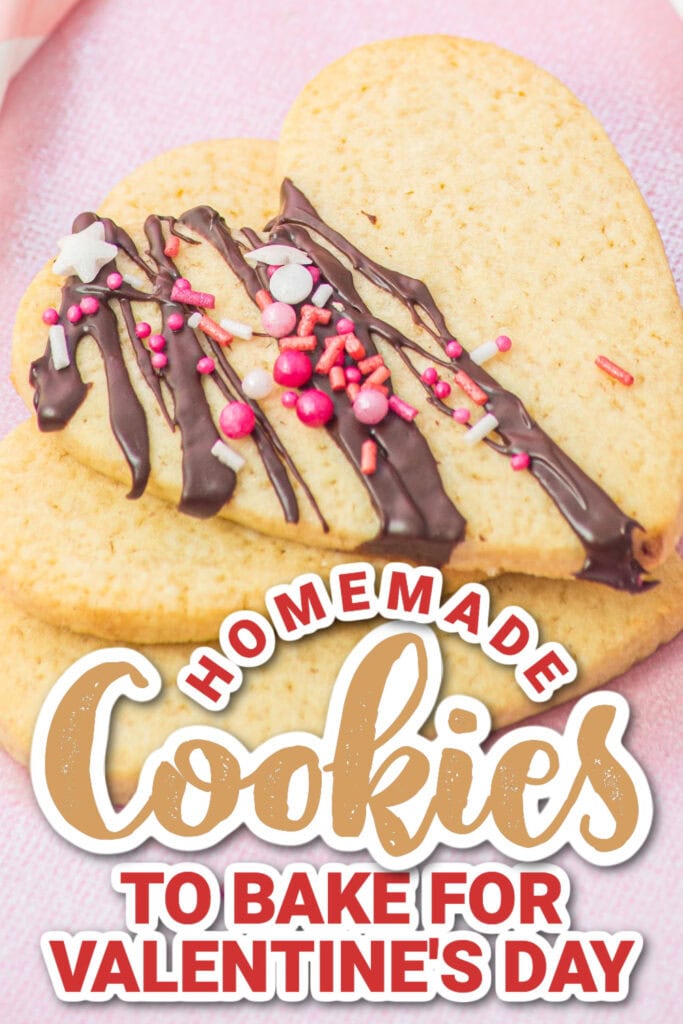 valentines cookies - Valentine's Day Heart-Shaped Sugar Cookies