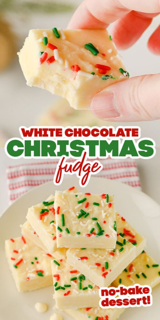 white chocolate christmas fudge