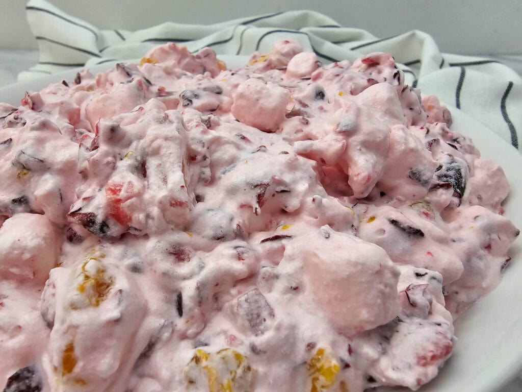 photo of the finished Millionaire Cranberry Salad