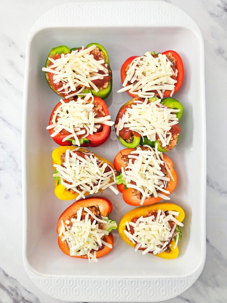 classic stuffed peppers process photo