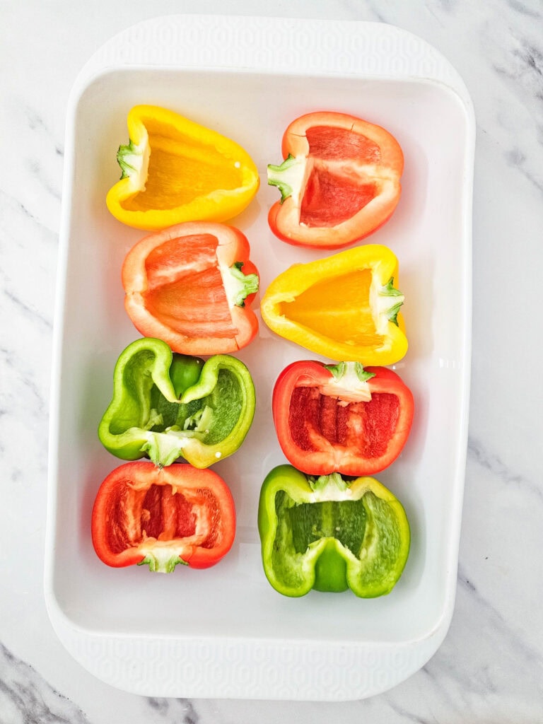 classic stuffed peppers process photo