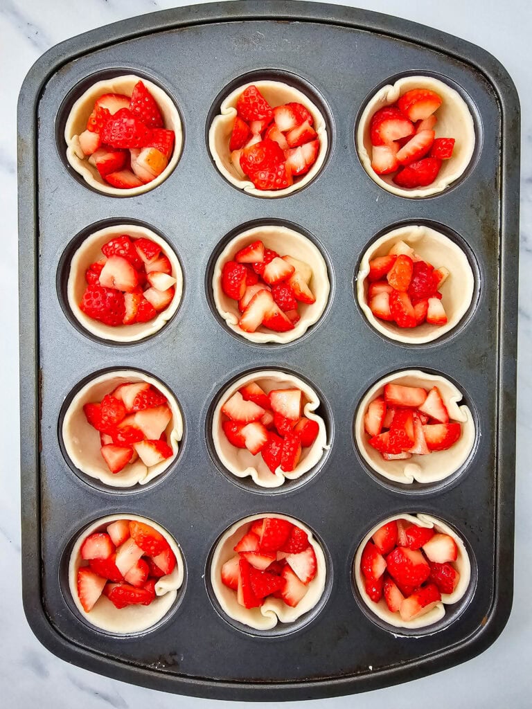 Mini Strawberry Pies Process Photo