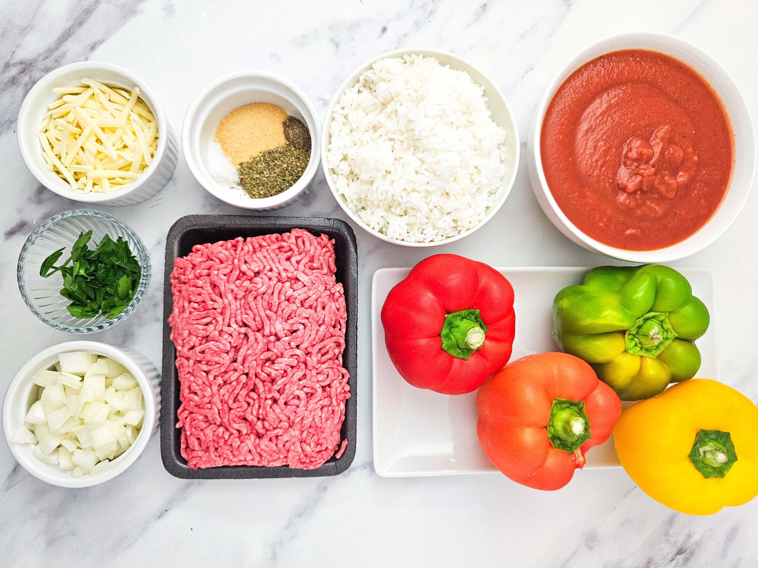 classic stuffed peppers Process Ingredients
