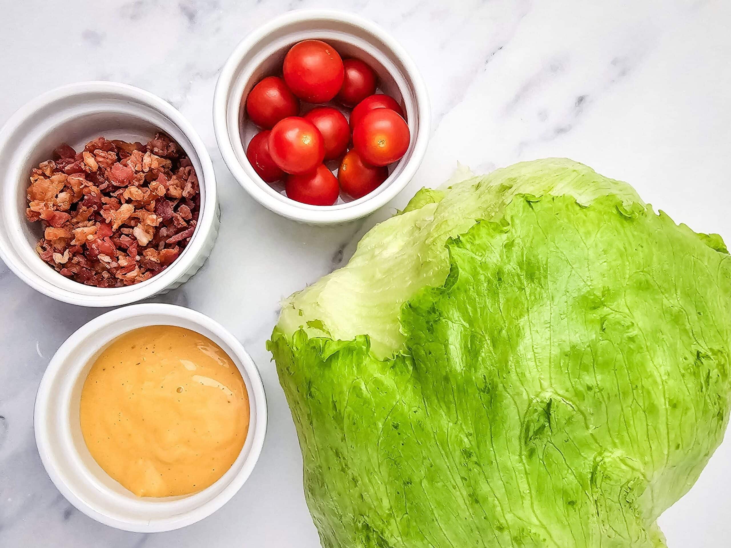 Wedge Salad Process Ingredients
