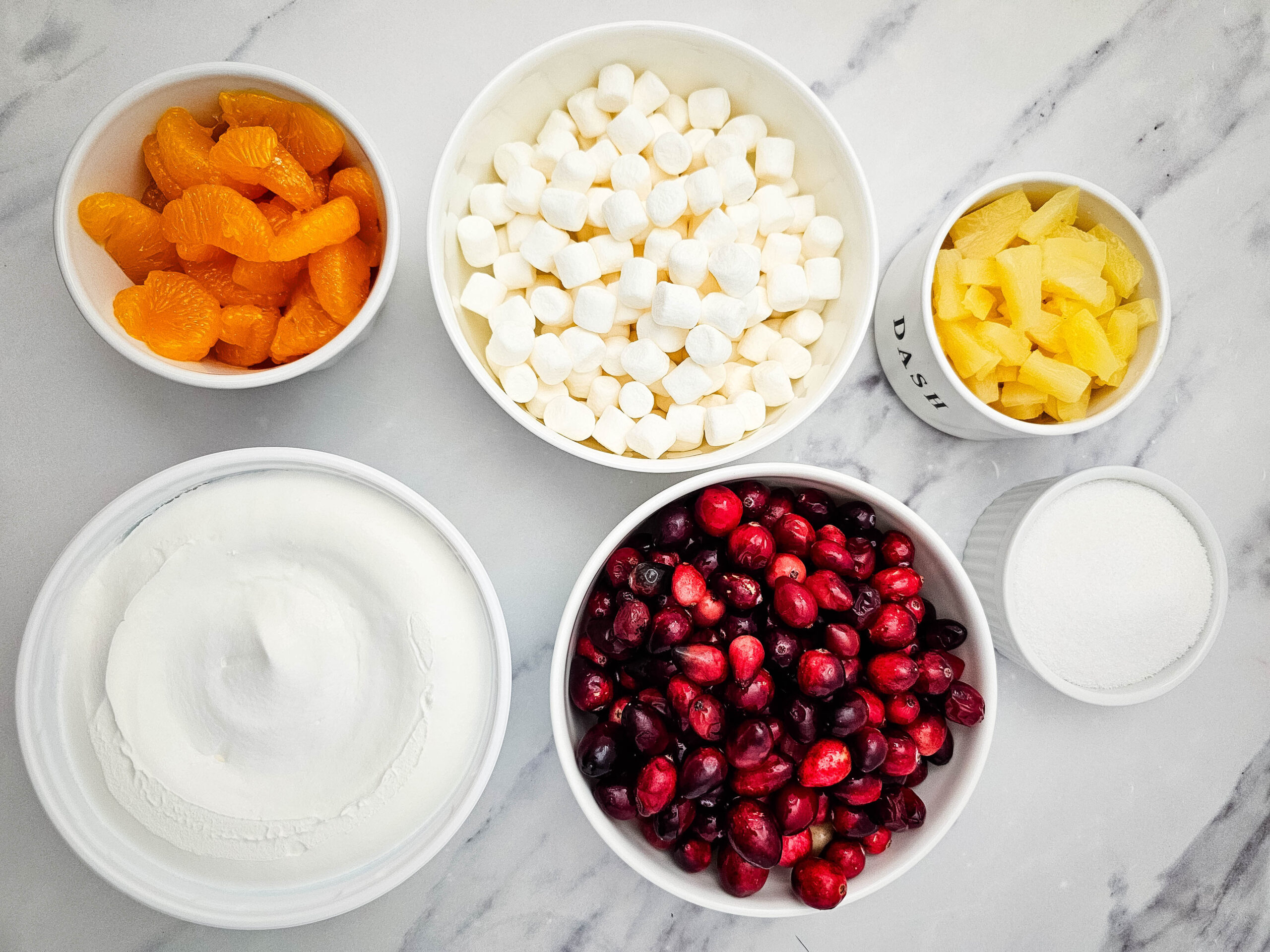 Cranberry Salad Process Ingredients