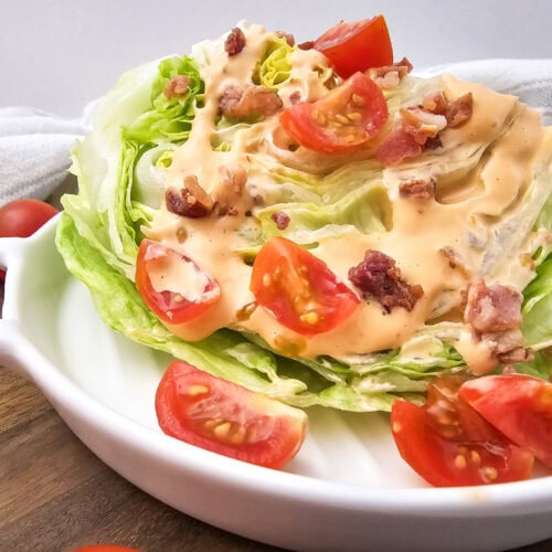 photo of the finished Wedge Salad