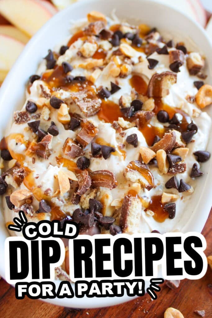 cold dip recipes - Caramel Twix Apple Dip