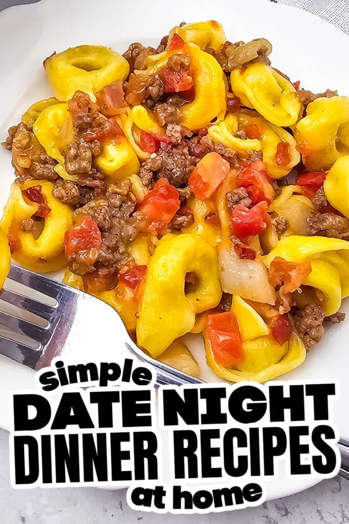 date night dinner - One-Pan Skillet Bacon Cheeseburger Tortellini