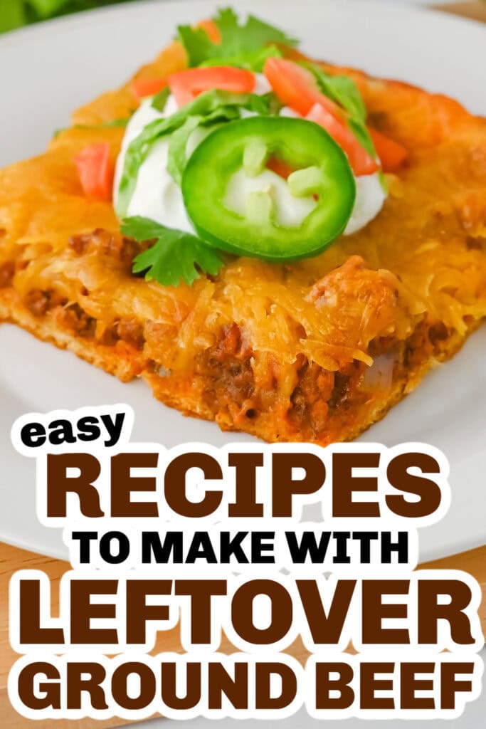 leftover ground beef - Ground Beef Crescent Roll Taco Bake