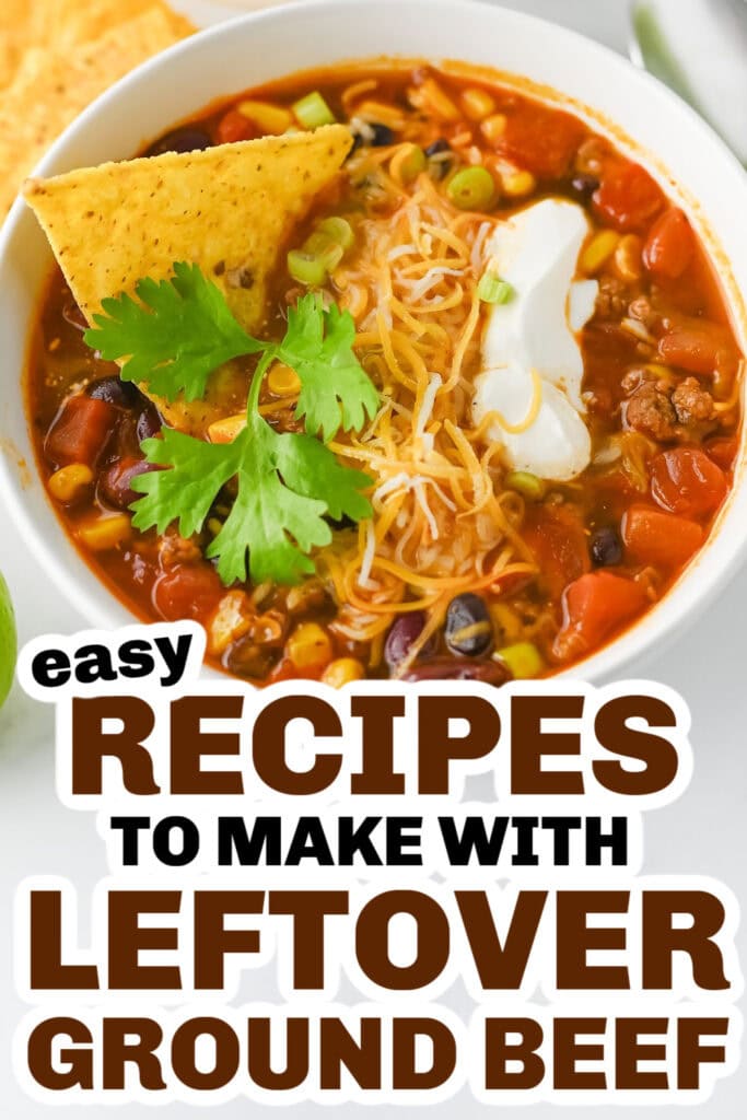 leftover ground beef - One-Pot Beef Taco Soup with Beans