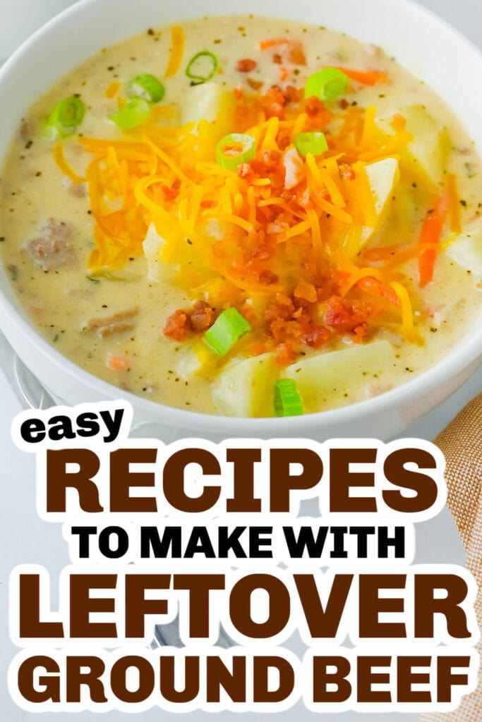 leftover ground beef - One-Pot Cheeseburger Soup