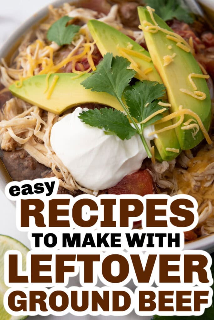 leftover ground beef - Slow Cooker Chicken and Beef Taco Soup