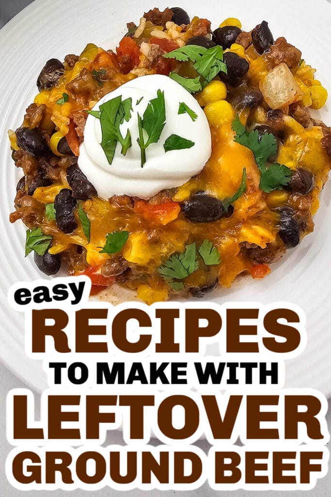 leftover ground beef - Taco Rice Casserole