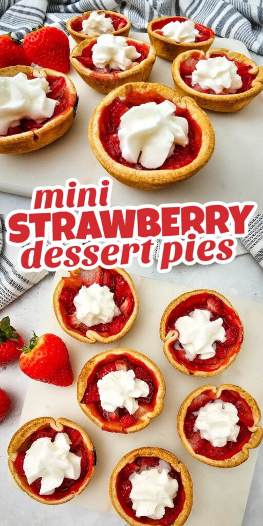 mini strawberry pies pin image