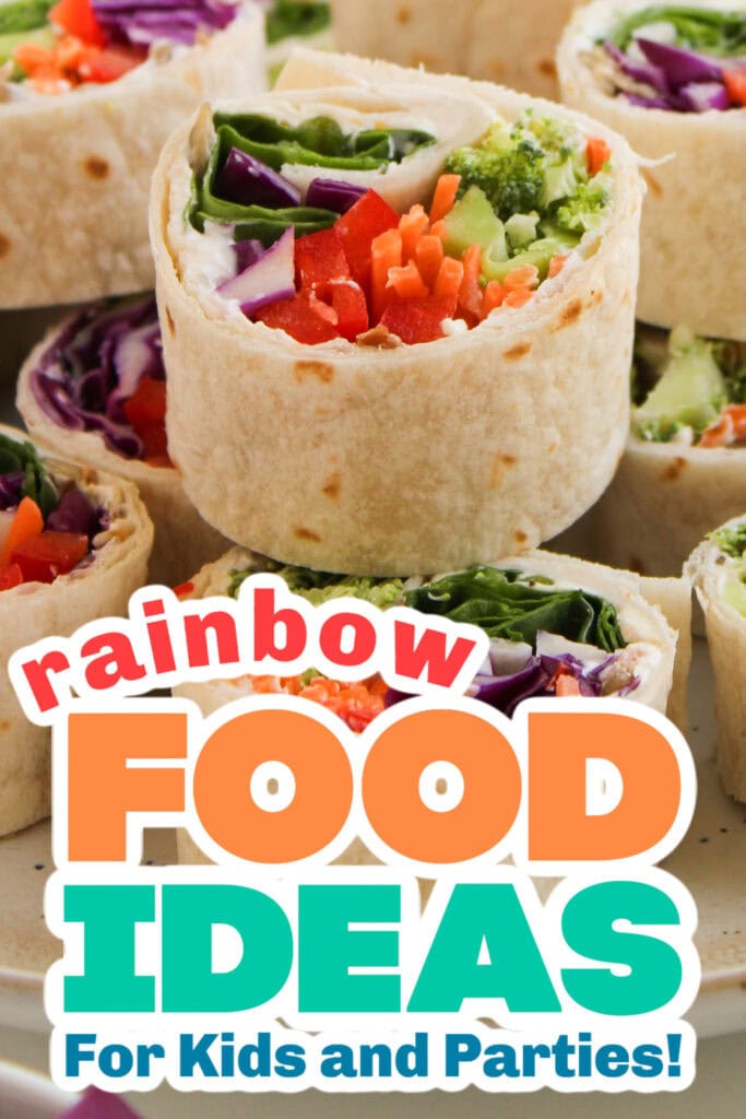 rainbow food ideas - Rainbow Veggie Pinwheels
