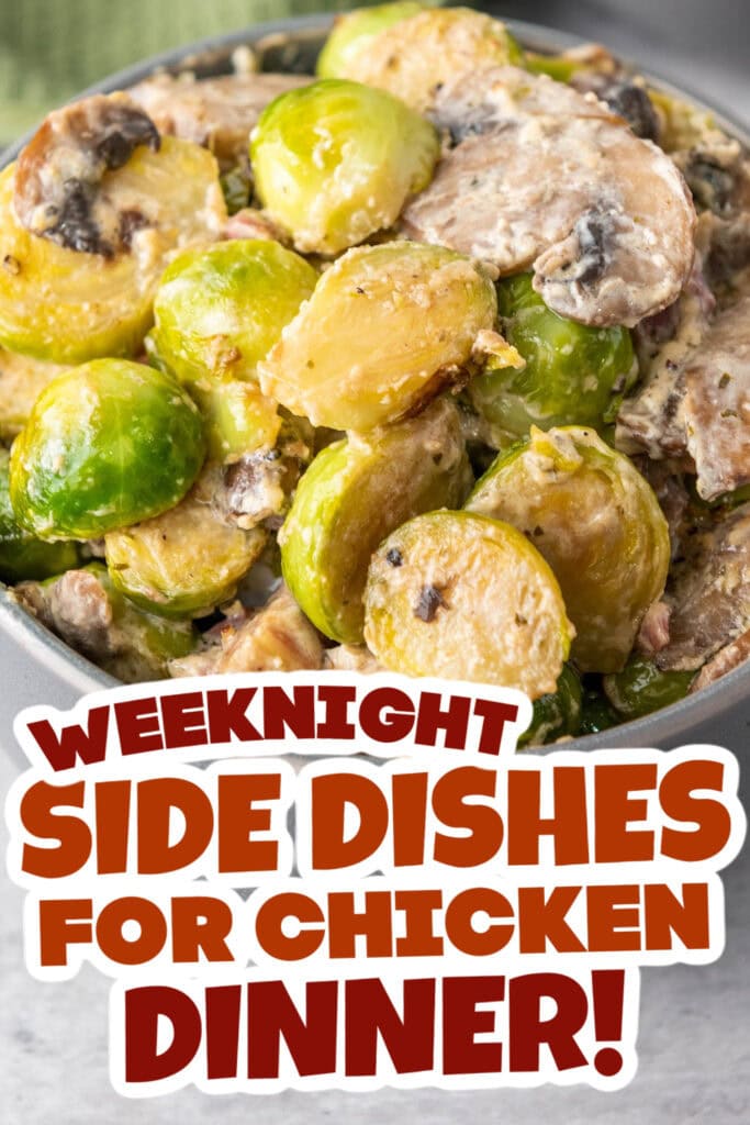 side dishes for chicken - Creamy Brussels Sprouts with Pancetta