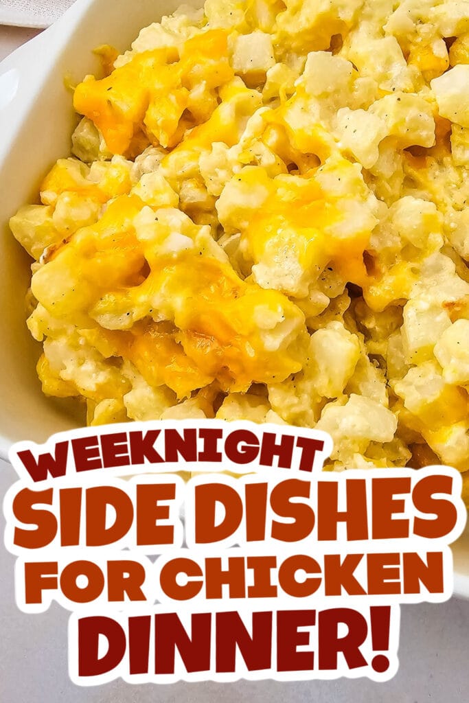 side dishes for chicken - Crockpot Creamy and Cheesy Potatoes