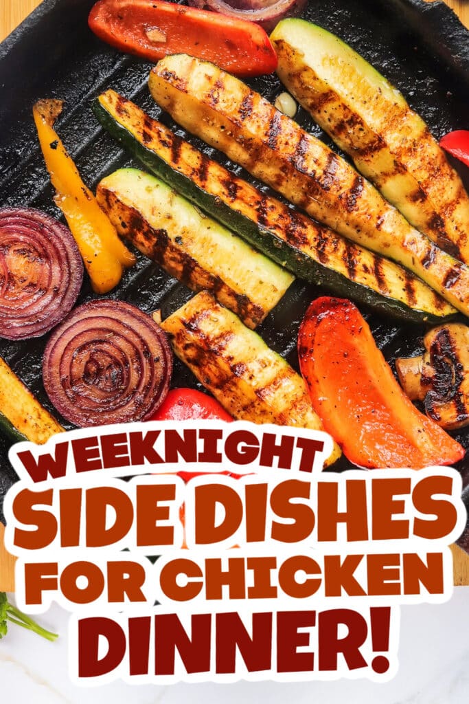 side dishes for chicken - Grilled Vegetables with Balsamic Vinegar & Herbs