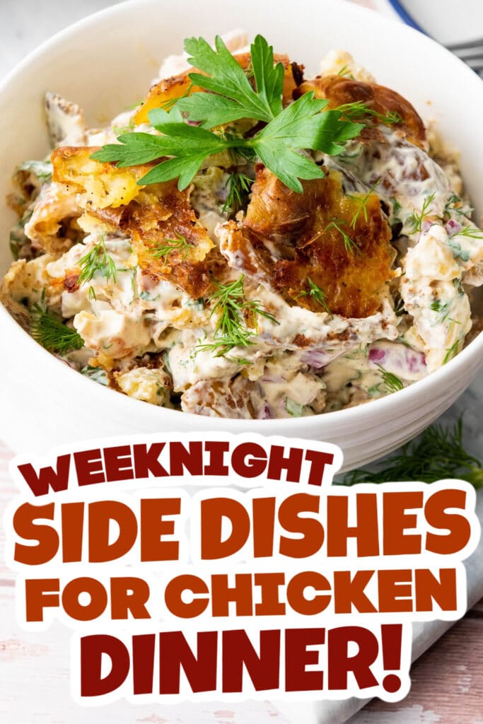 side dishes for chicken - Smashed Potato Salad