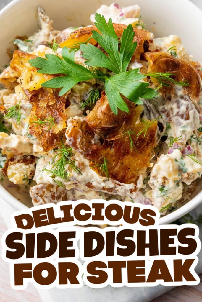 side dishes for steak - Smashed Potato Salad