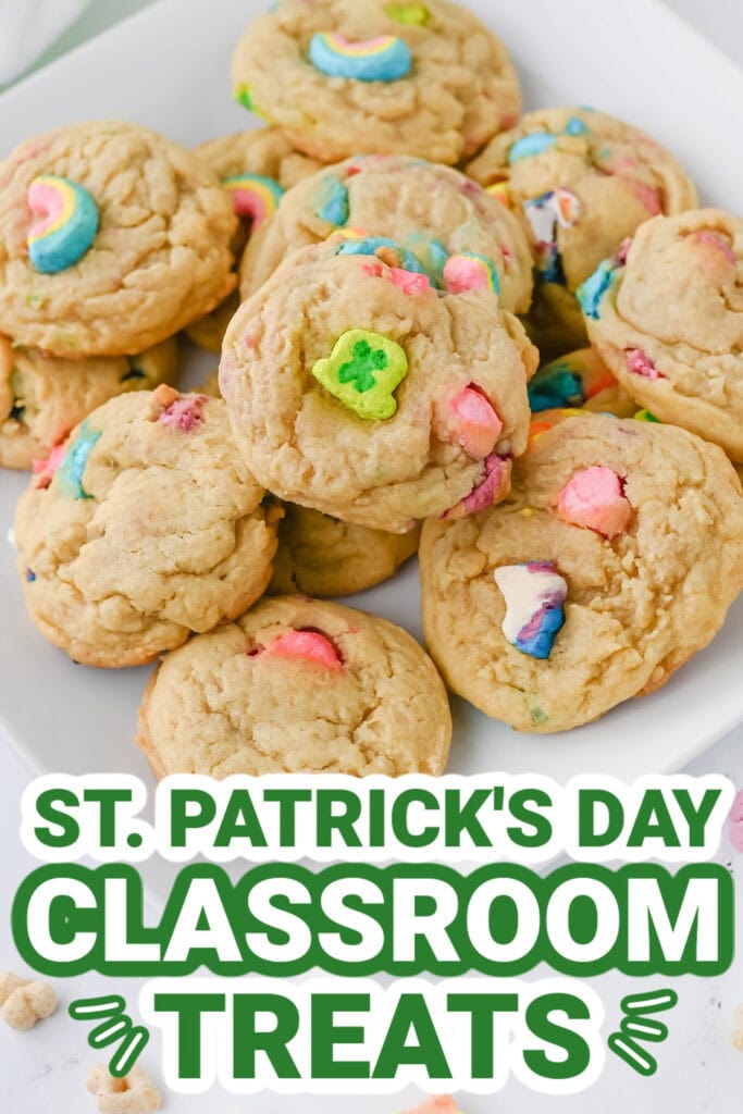 st. patrick day classroom treats - Lucky Charm Cookies