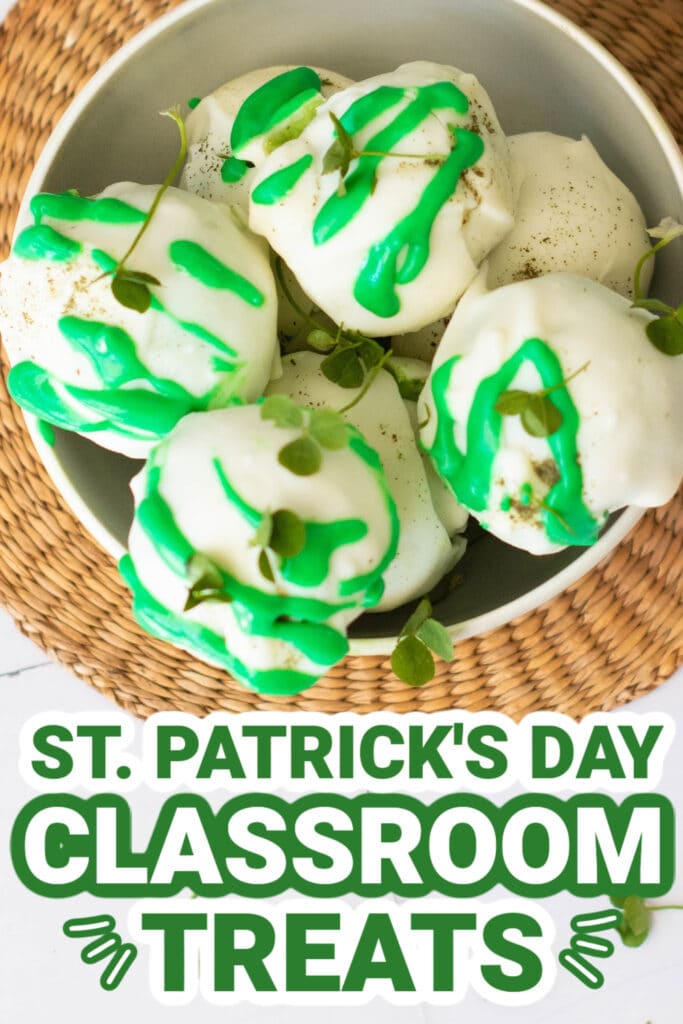 st. patrick day classroom treats - St. Patrick’s Green Tea Truffles