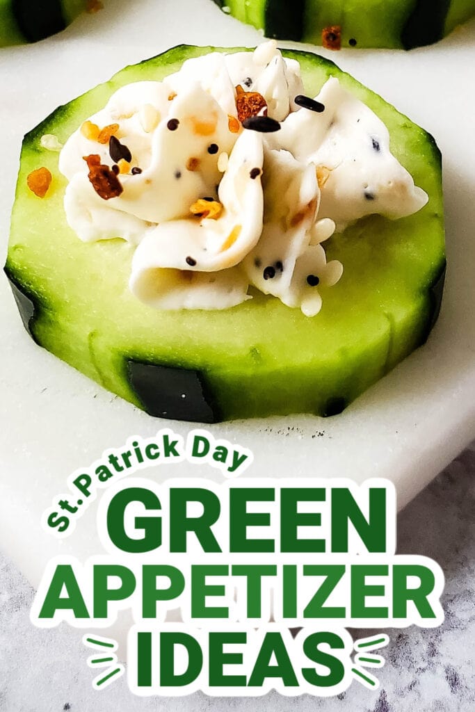 st.patrick day food - Bagel Cucumber Bites