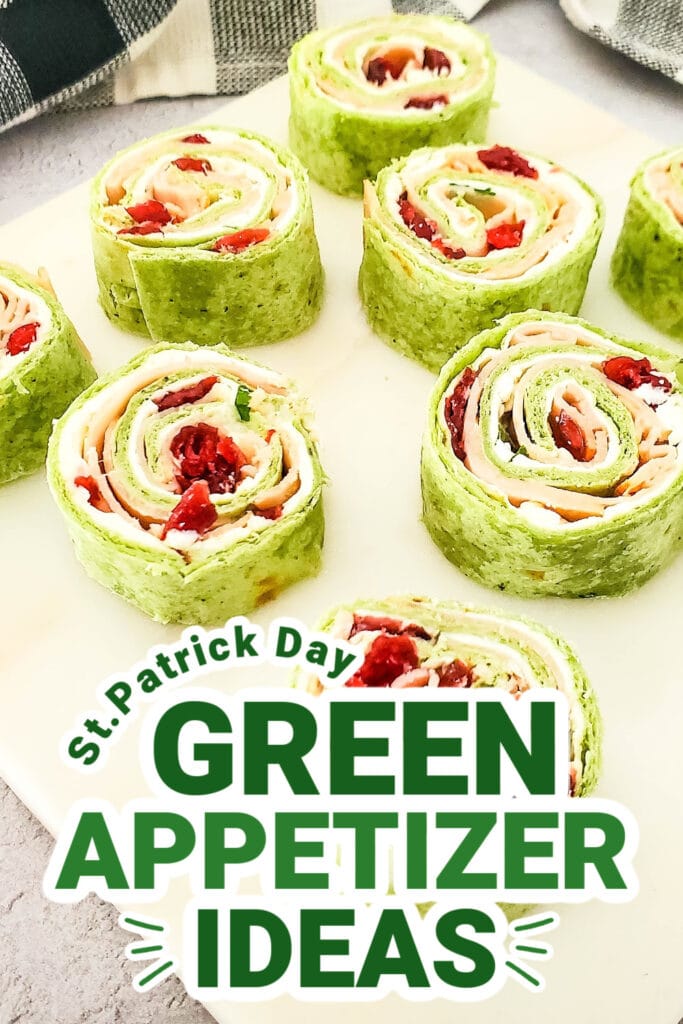 st.patrick day appetizers - Cranberry Turkey Pinwheels