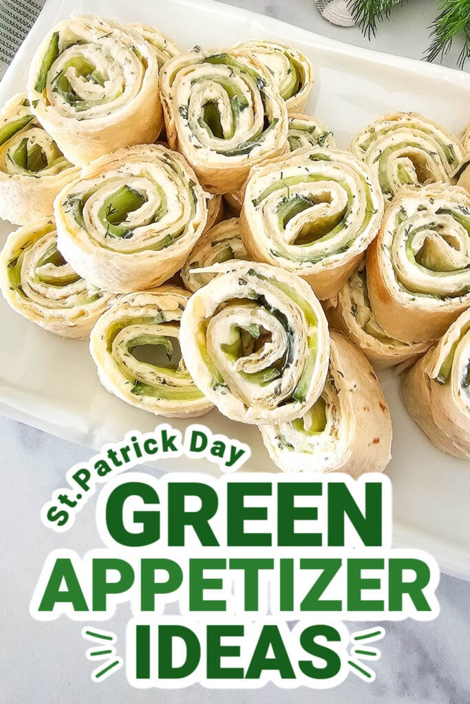 st.patrick day food - Cucumber Dill Pinwheels