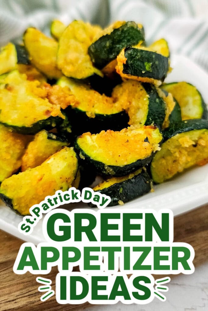 st.patrick day food - Parmesan Crusted Air Fryer Zucchini