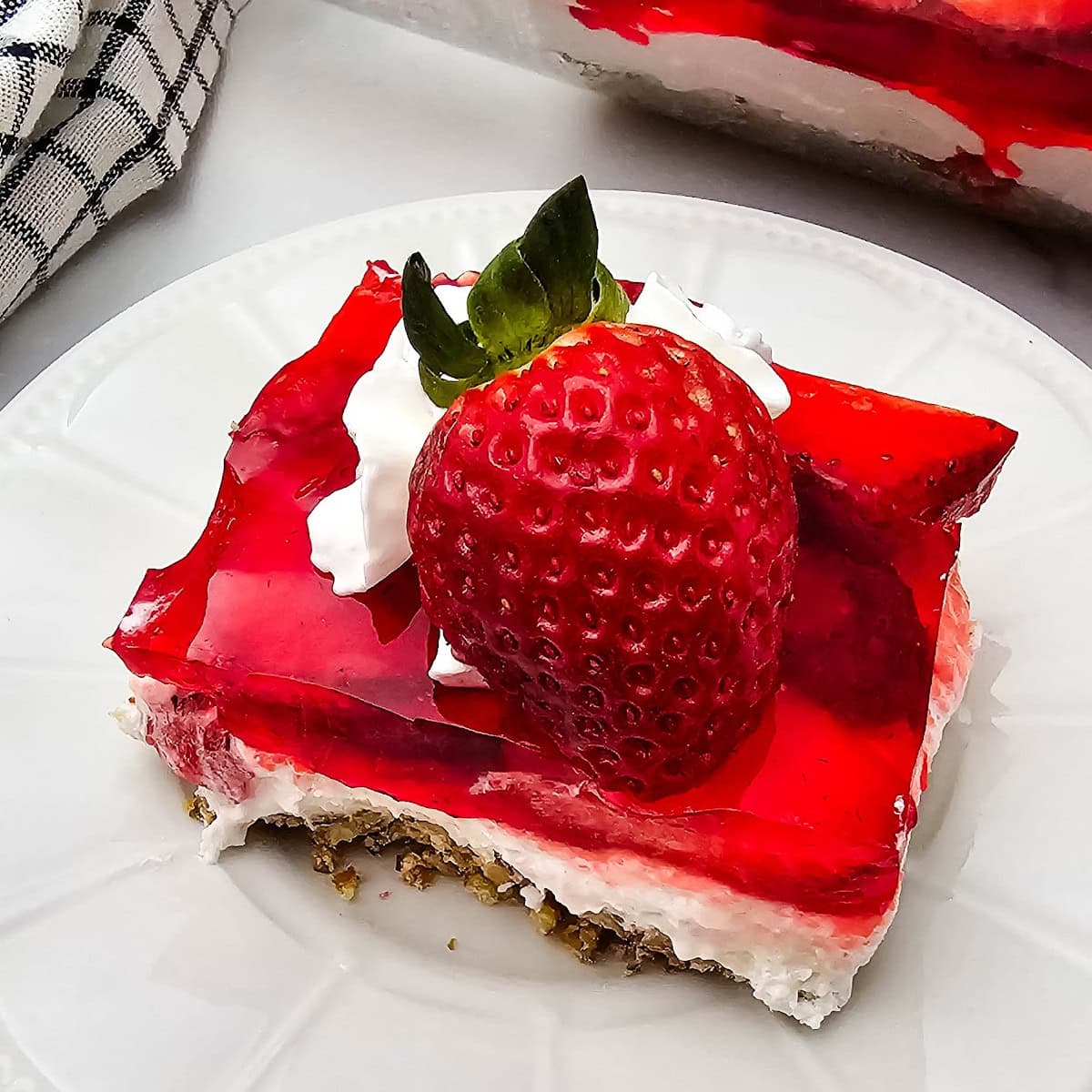 strawberry pretzel salad featured image