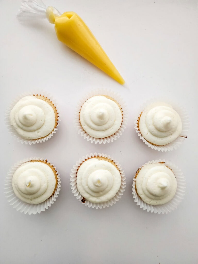 lemon bar cupcakes process photo