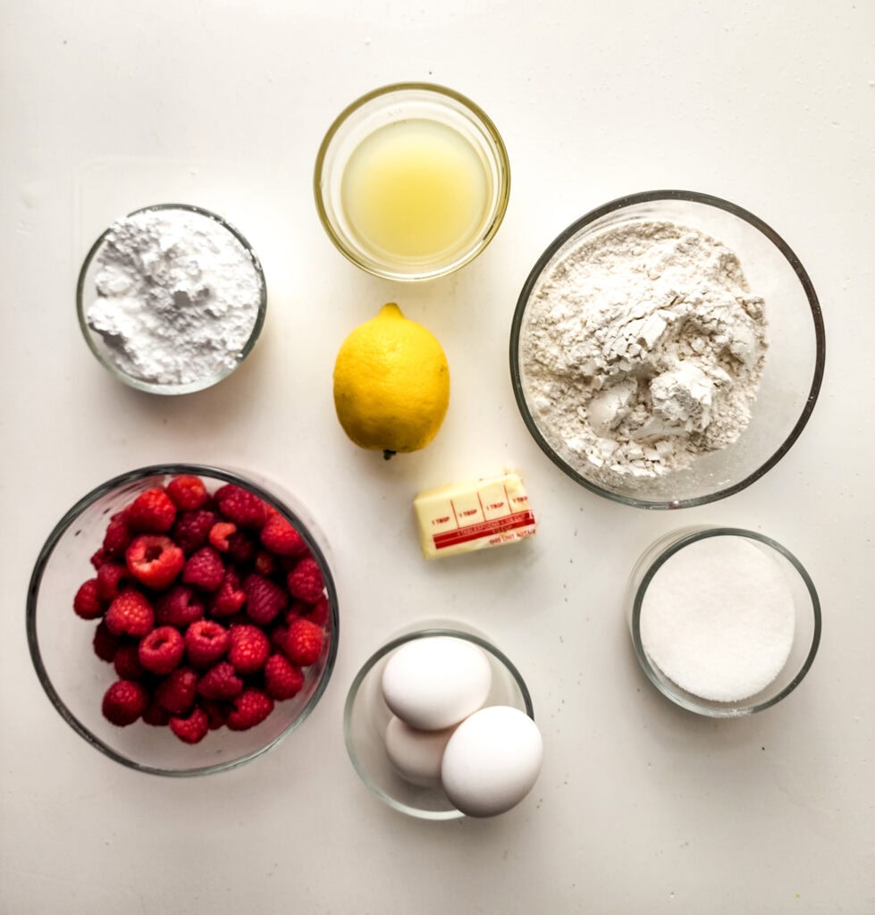 raspberry lemon bars ingredients