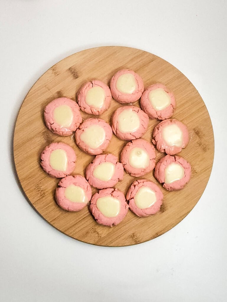 pink sugar cookies process photo