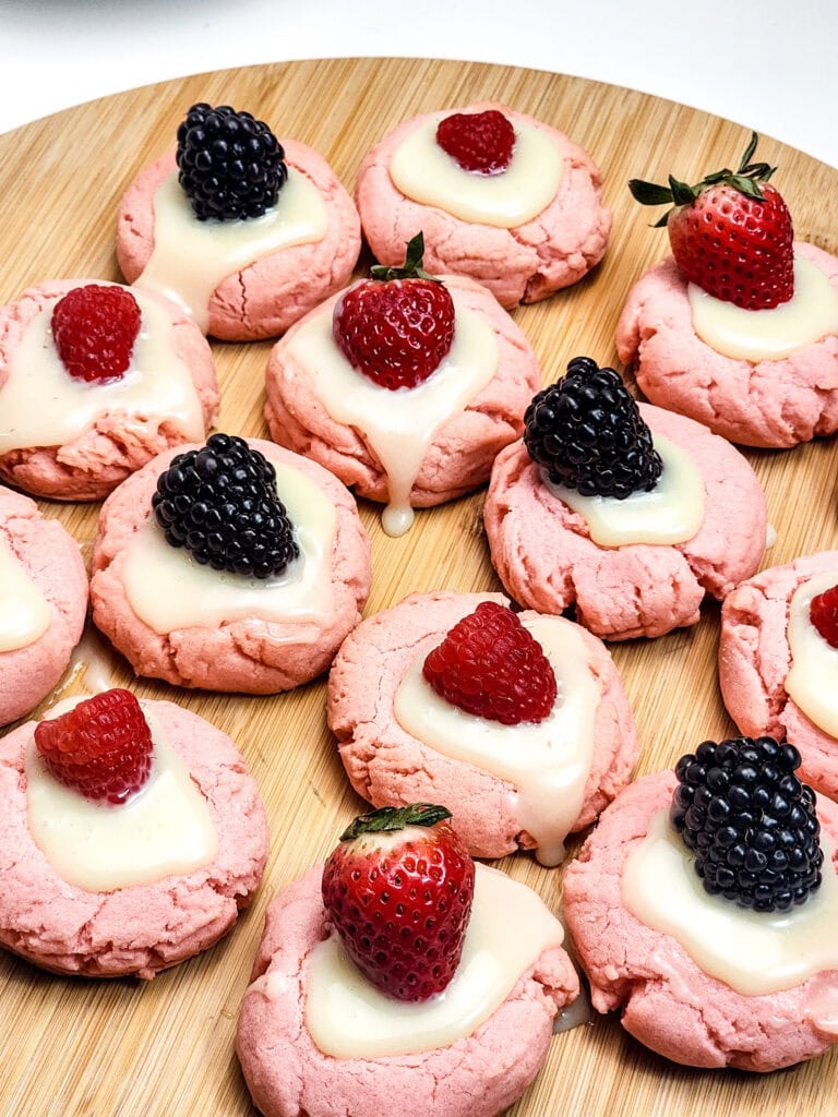 pink sugar cookies process photo