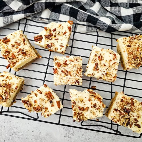 photo of the finished Carrot Cake Blondies