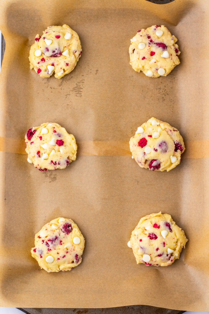 Copycat Subway Raspberry Cheesecake Cookies Process Photo