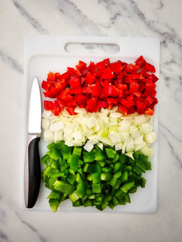 sheet pan tex mex quesadillas process photo