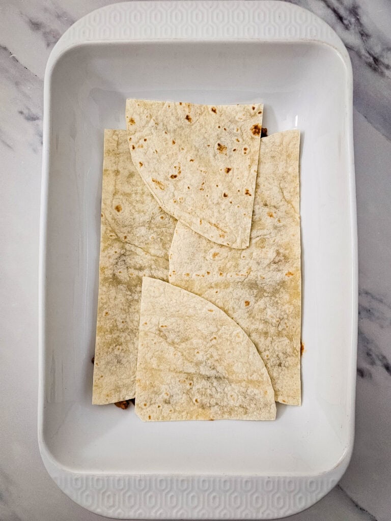 mexican lasagna process photo