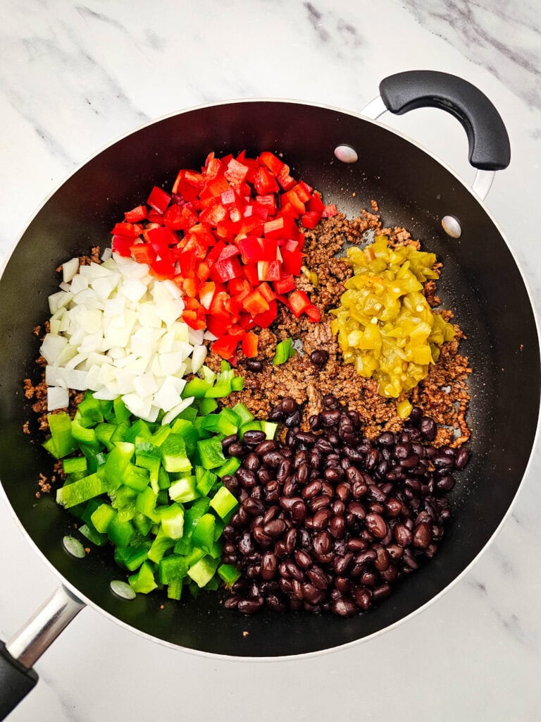 sheet pan tex mex quesadillas process photo