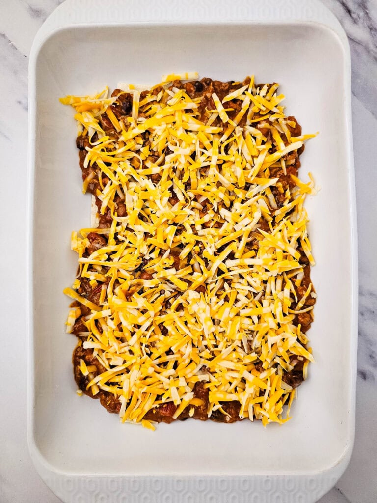 mexican lasagna process photo