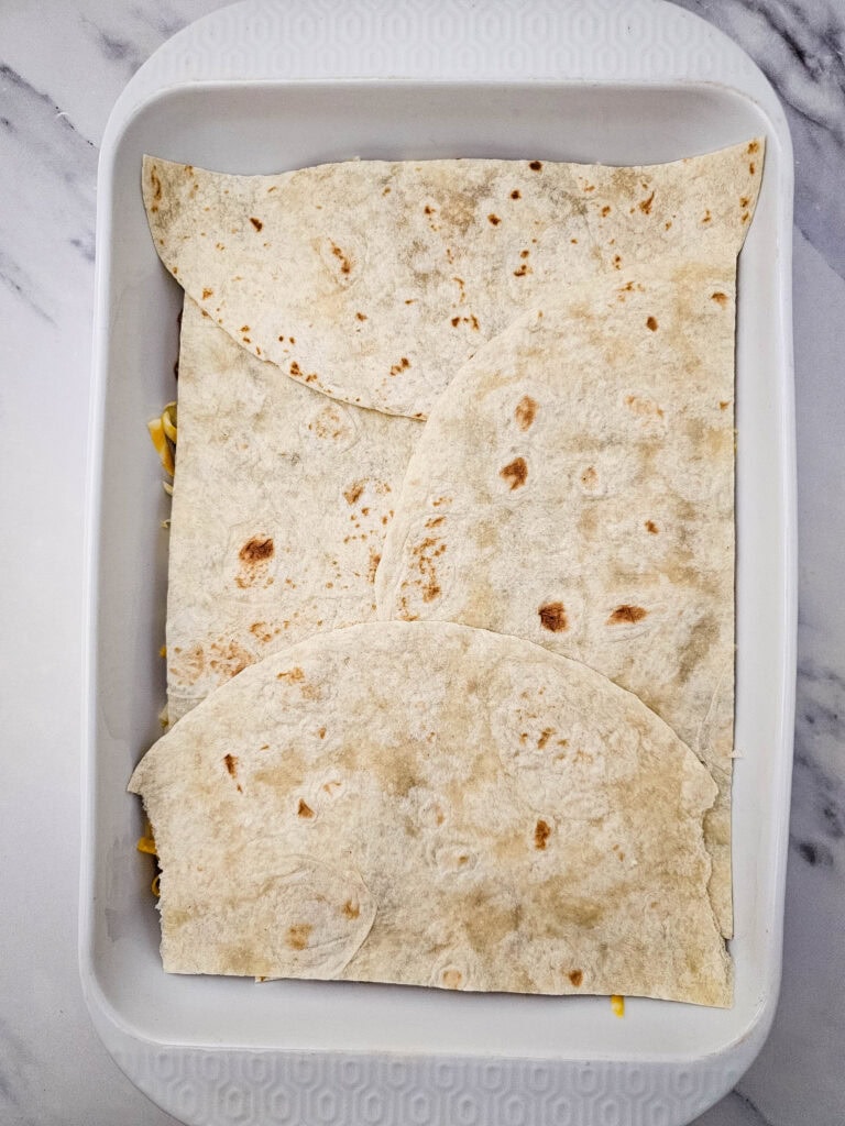 mexican lasagna process photo