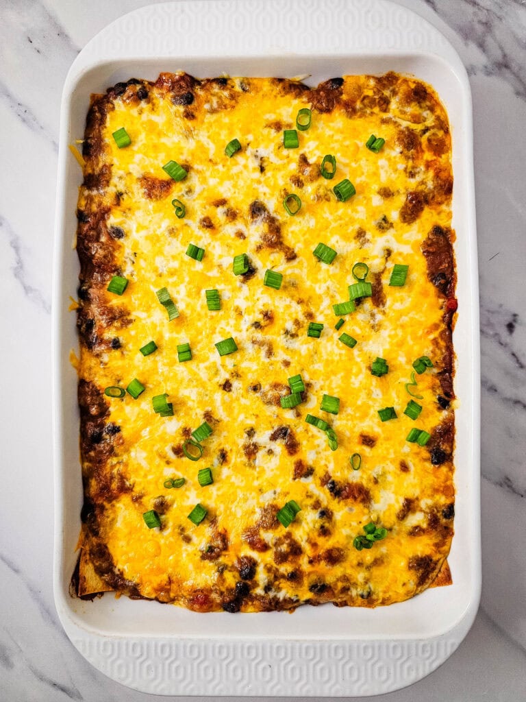 mexican lasagna process photo