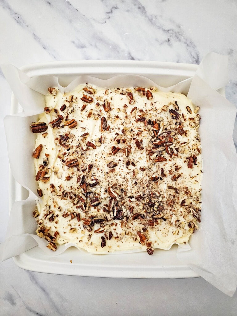 carrot cake blondies process photo