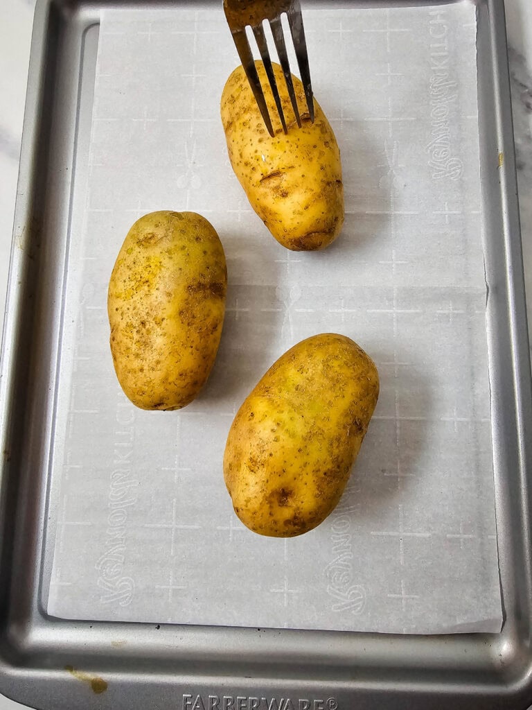 Buffalo Chicken Potato Skins Process Photo