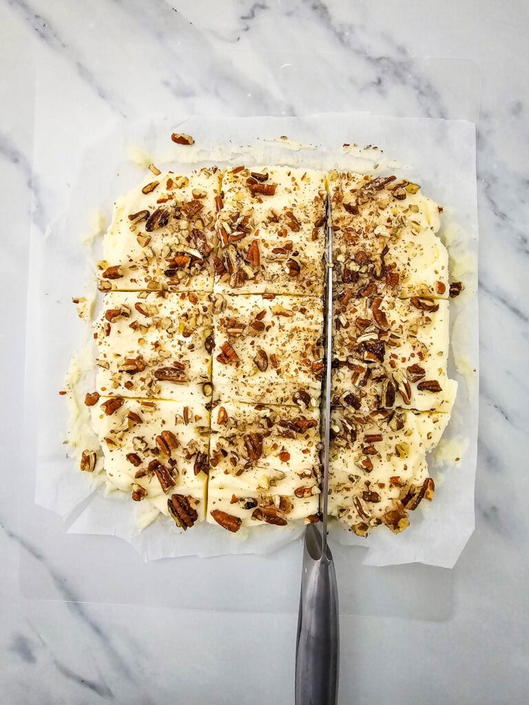 carrot cake blondies process photo