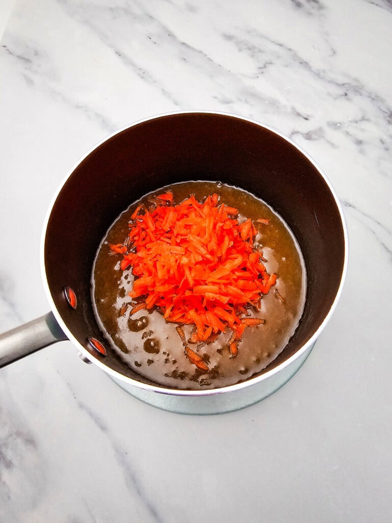 carrot cake blondies process photo