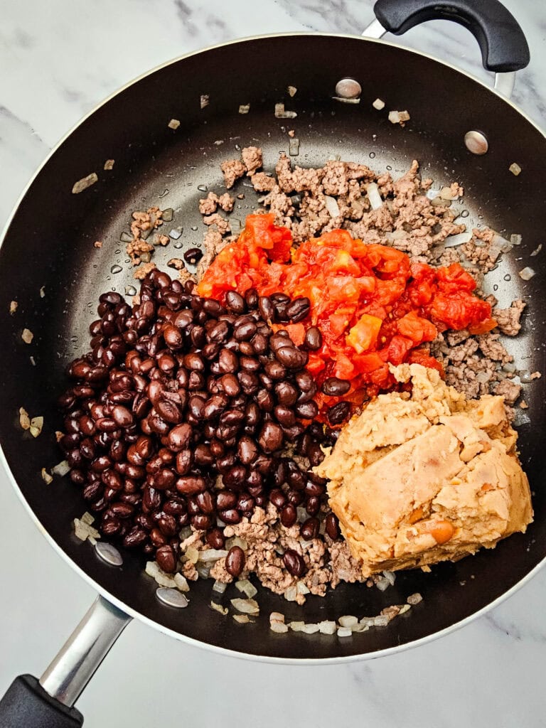 mexican lasagna process photo