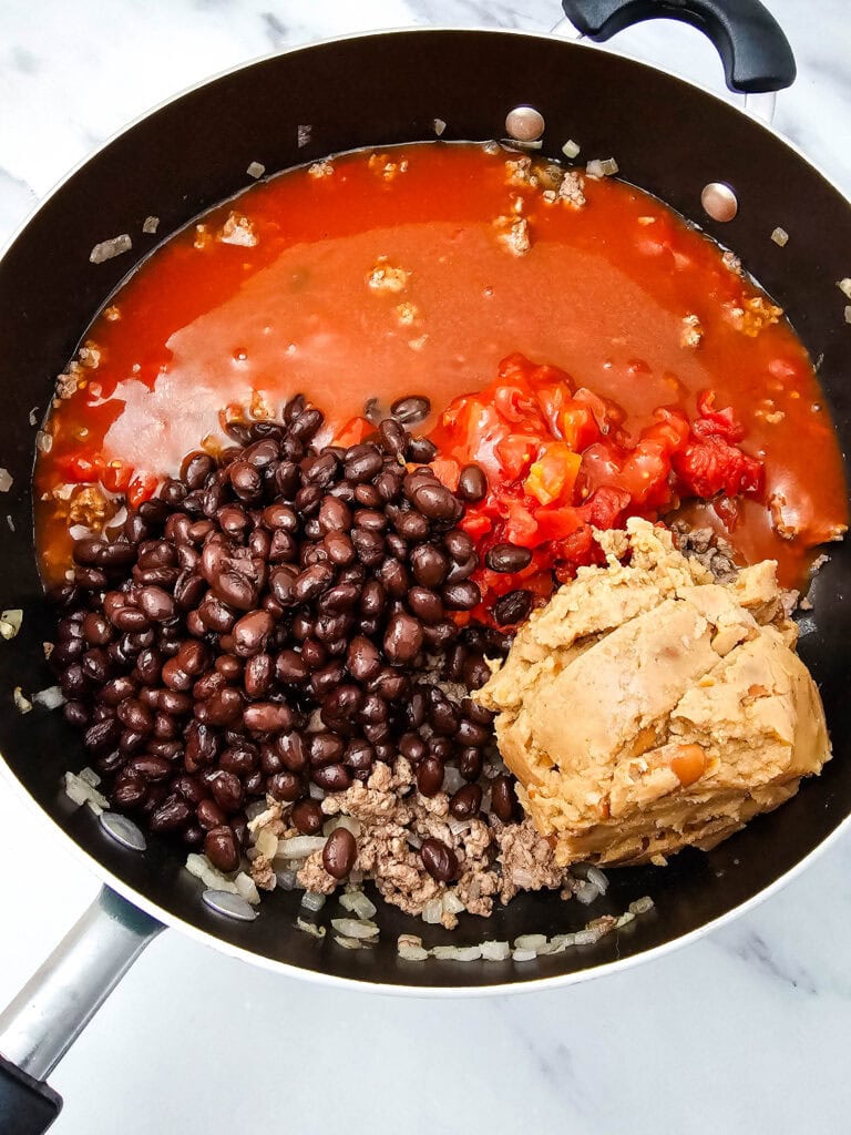 mexican lasagna process photo